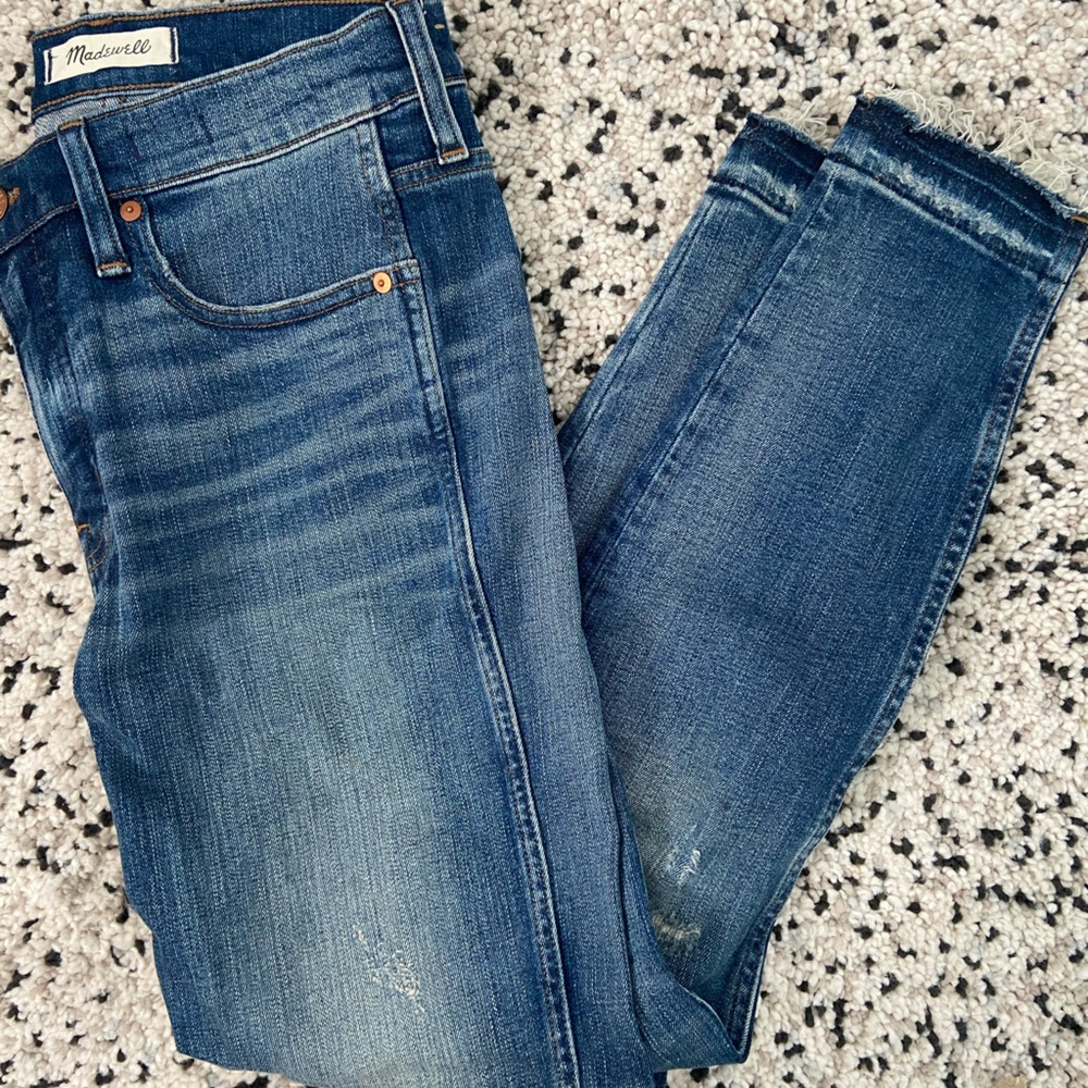 Madewell 9” High Rise Distressed Skinny Jeans